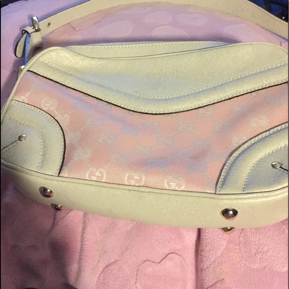 Authentic Gucci handbag pink and beige!